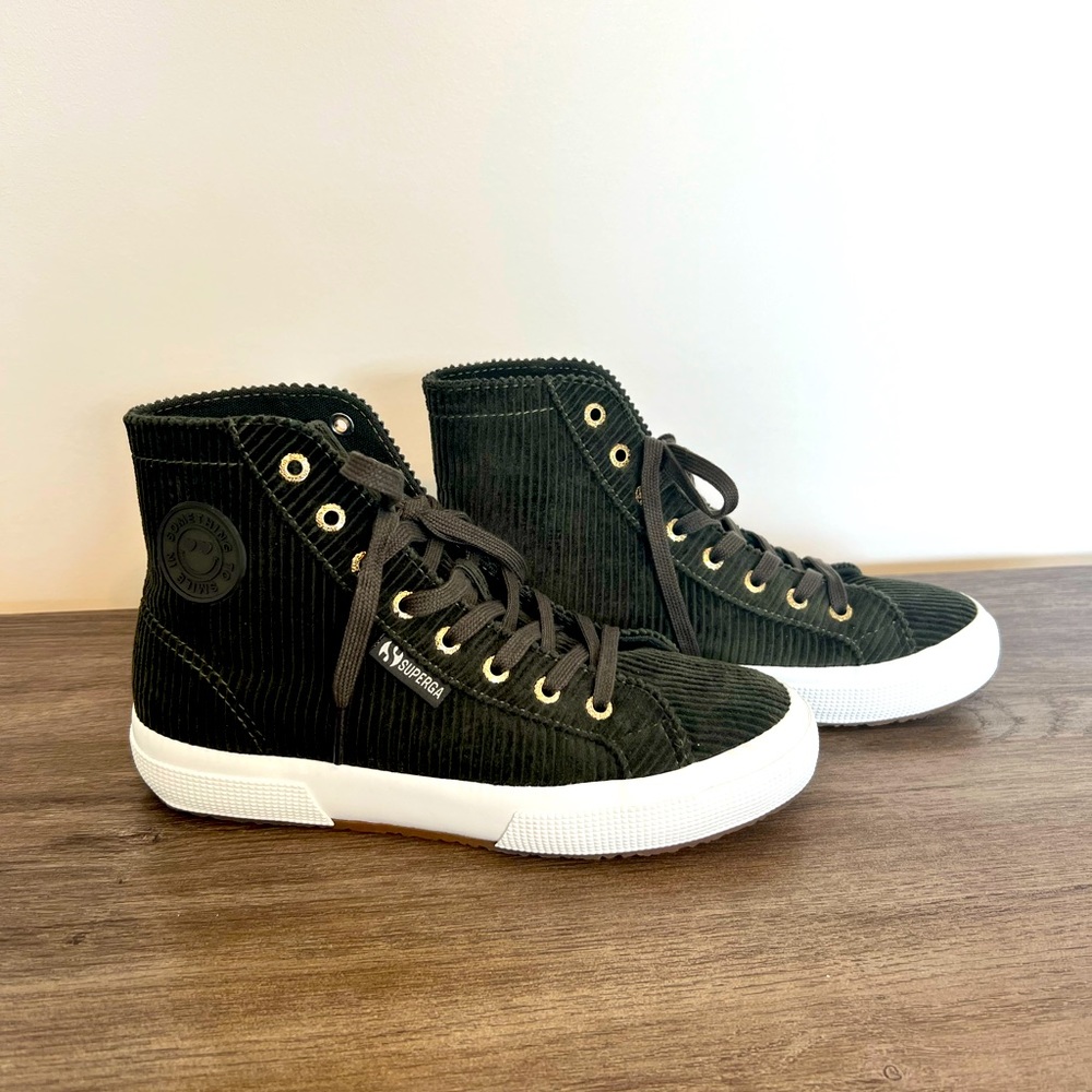 Superga x Something Navy, Dark Olive, Size 37.5